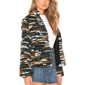 Colorful shag jacket